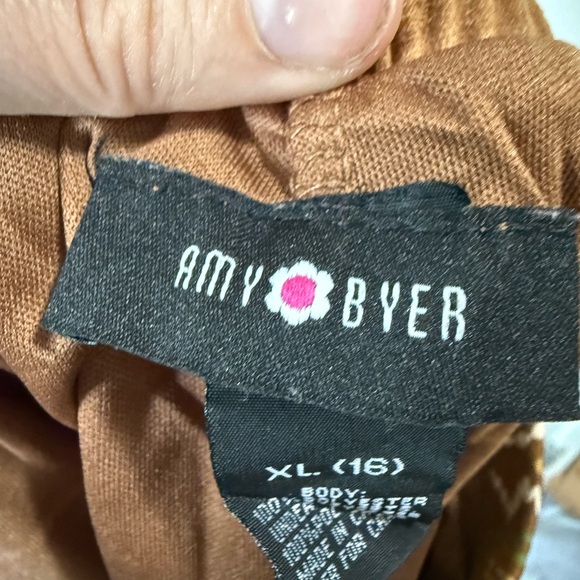 Amy Byer Brown Floral Embroidered Skirt - Picture 3 of 4